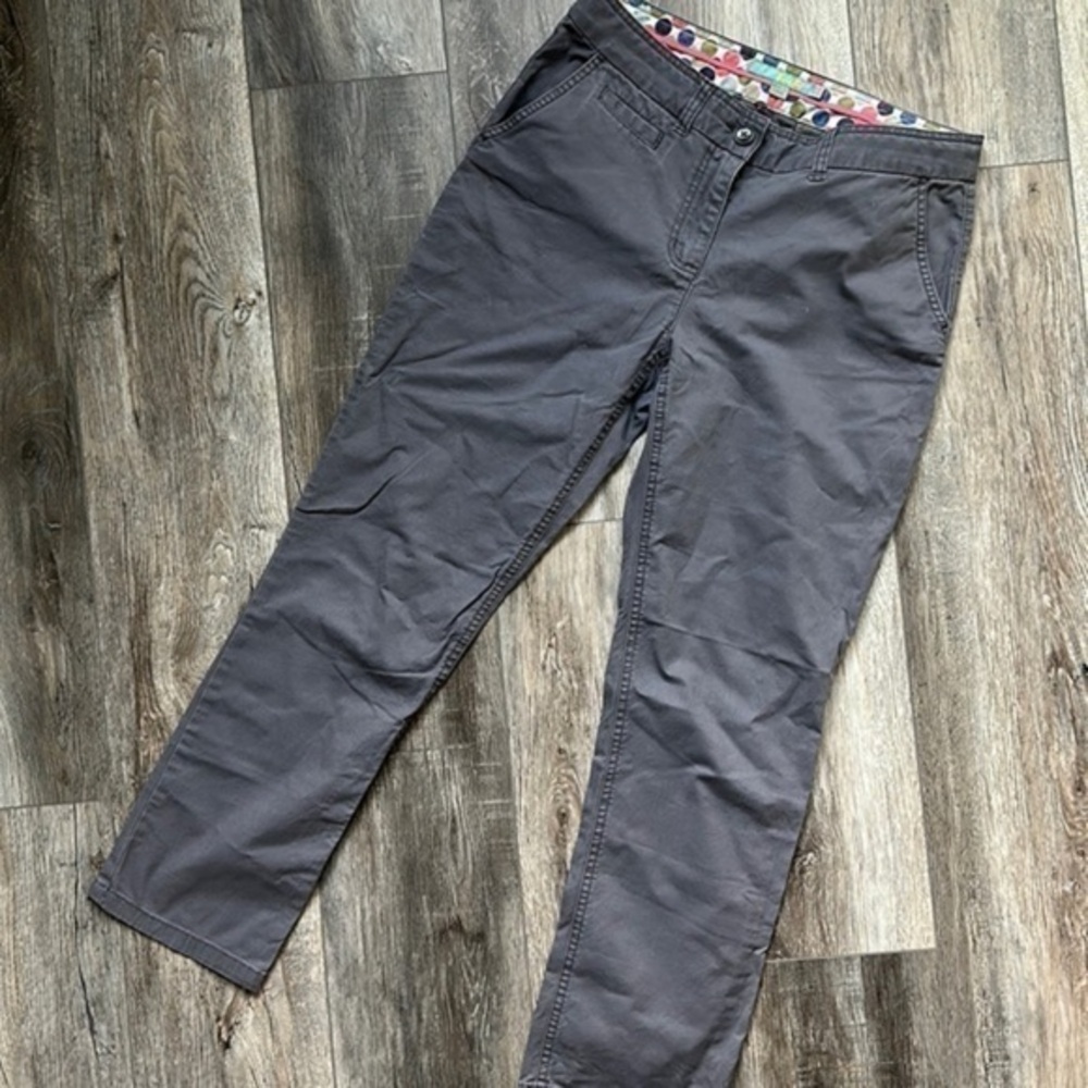 Anthropologie Boden pants women's size 6 gray straight leg casual slacks